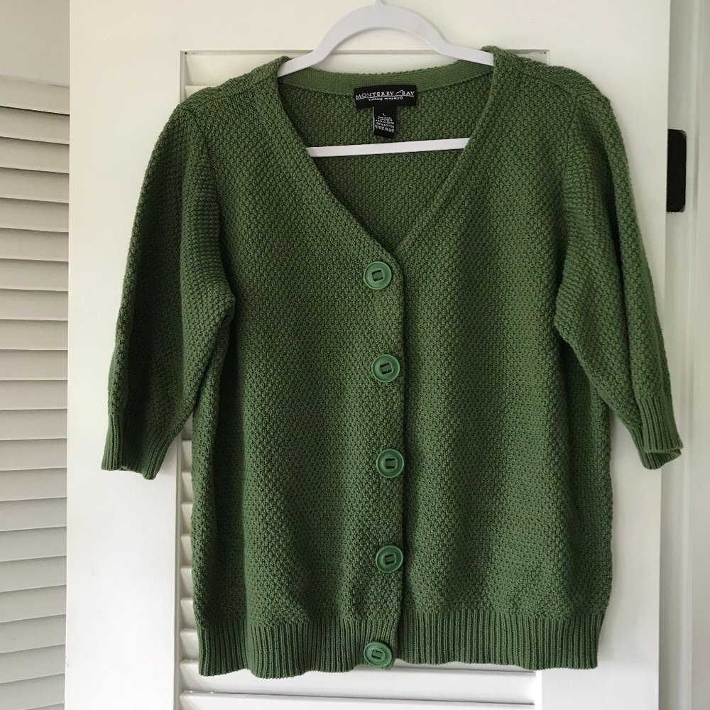 Chunky Green Cardigan